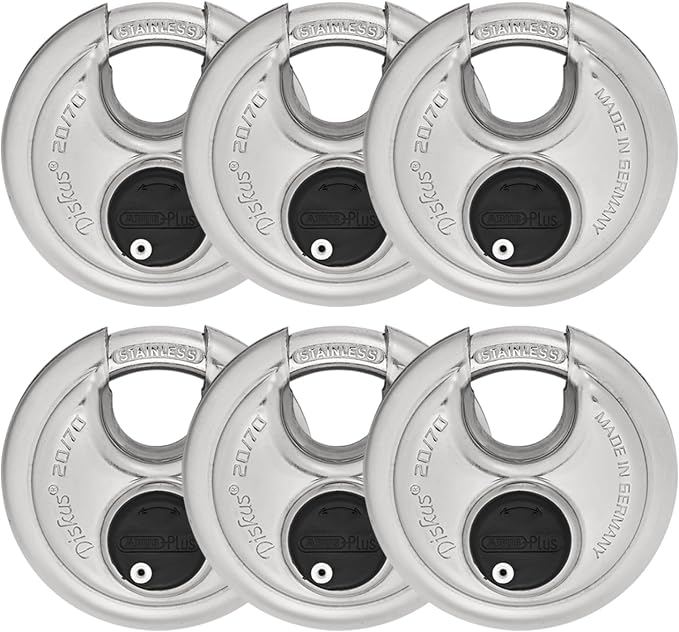 ABUS 20/70 6 Pack Heavy Duty Diskus Storage Padlock by ABUS