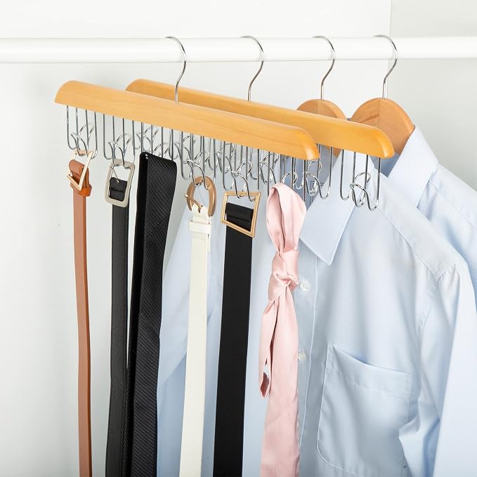 Amazon Basics Wooden Belt Hanger - Image 5