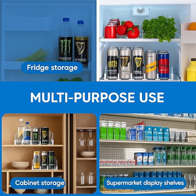 Dwella Drink Organizer for Fridge – 3-Tier Can Dispenser for Fridge, - Image 4