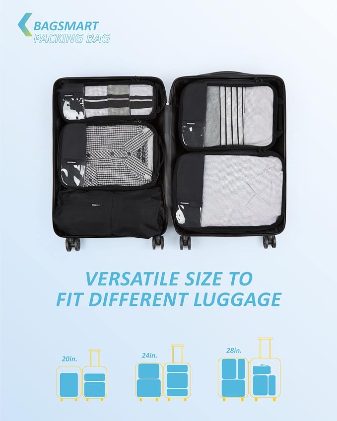 BAGSMART 6 Set /4 Set/2 Set Compression Packing Cubes - Image 6