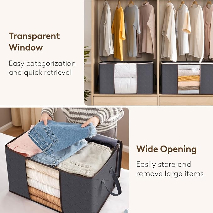 Lifewit 3 Packs Clothes Storage Bag, Storage Bins - Image 5