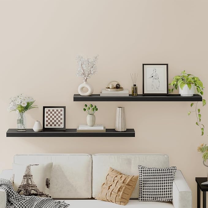 HOOBRO Floating Shelves for Wall, Wall Mounted Shelf Set of 2, for Wall in - Image 2