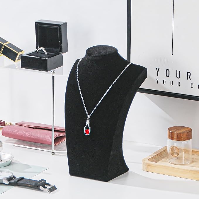 Necklace Bust Display Stand, Jewelry Necklace Organizer Rack - Image 2