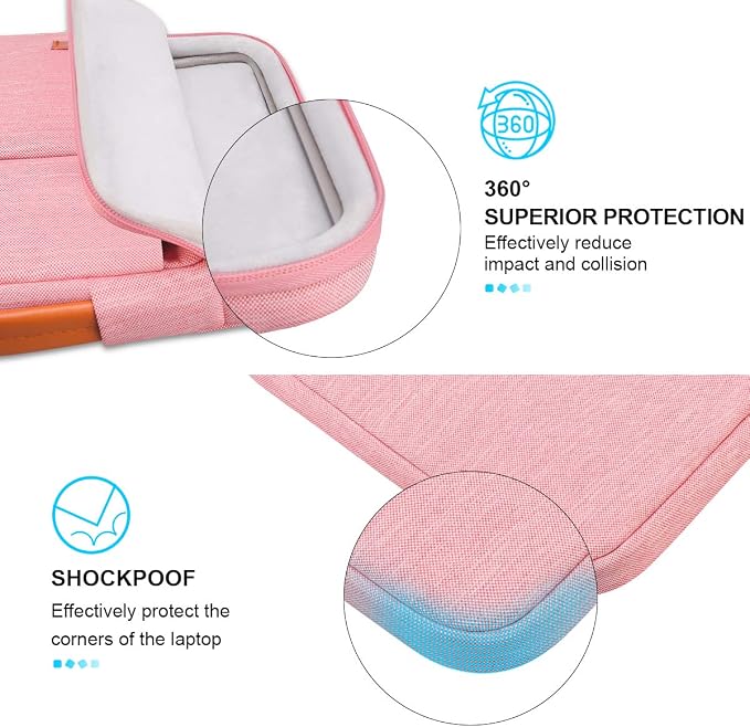 Lacdo 360° Protective 15-15.6 Inch Laptop Sleeve Case - Image 3