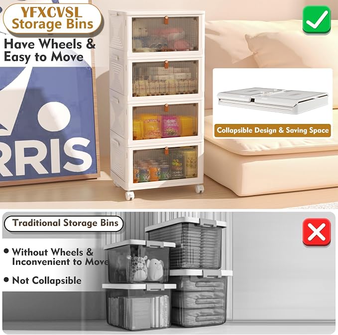4 Tier Plastic Storage Bins - Image 4