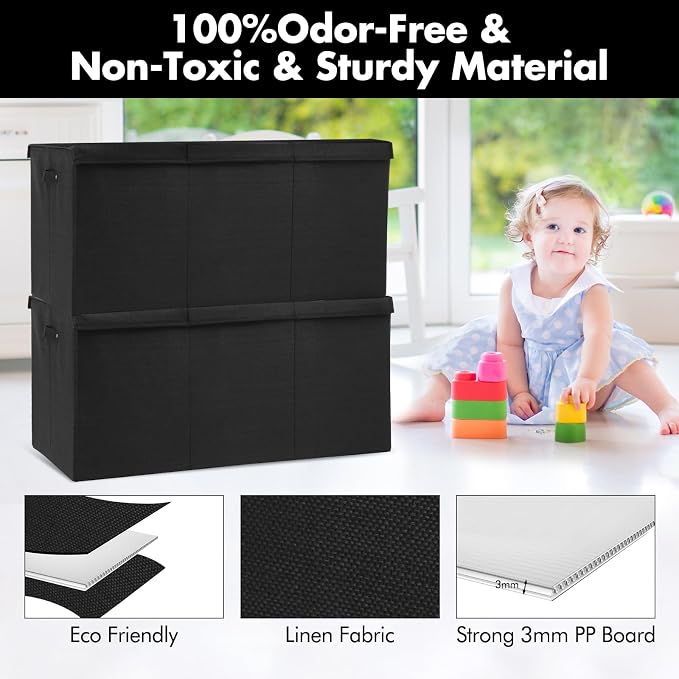 Extra Large Toy Box 167L, Sturdy Toy Storage Chest Organizer Bin Baskets - Image 6