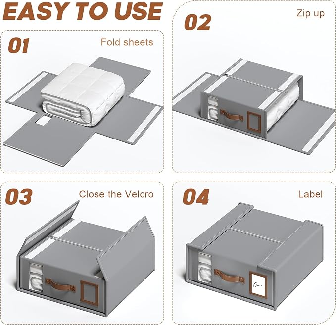6 Pack Bed Sheet Organizers And Storage - Image 6