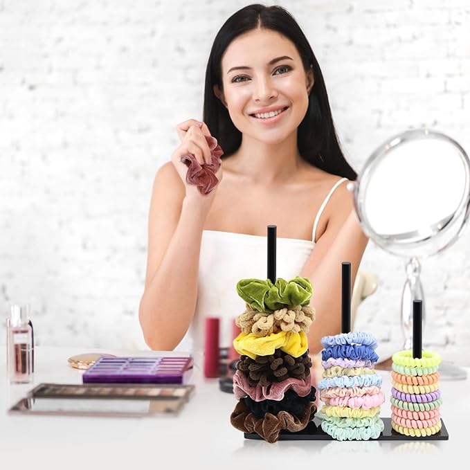SMUK 3-Tiers Acrylic Scrunchie Holder Organizer - Image 4