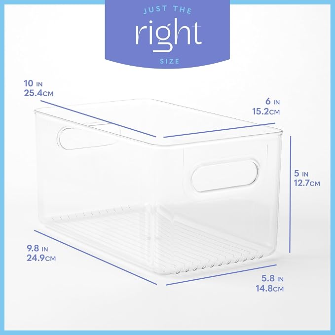 primebox Plastic Food Storage 4 Pack Clear Container Bin - Image 3