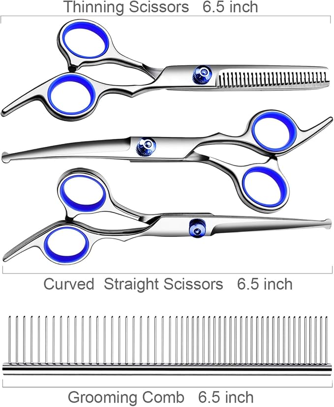 Professional Dog Grooming Scissors Kit, Titanium Coated Dog Scissors - Image 6