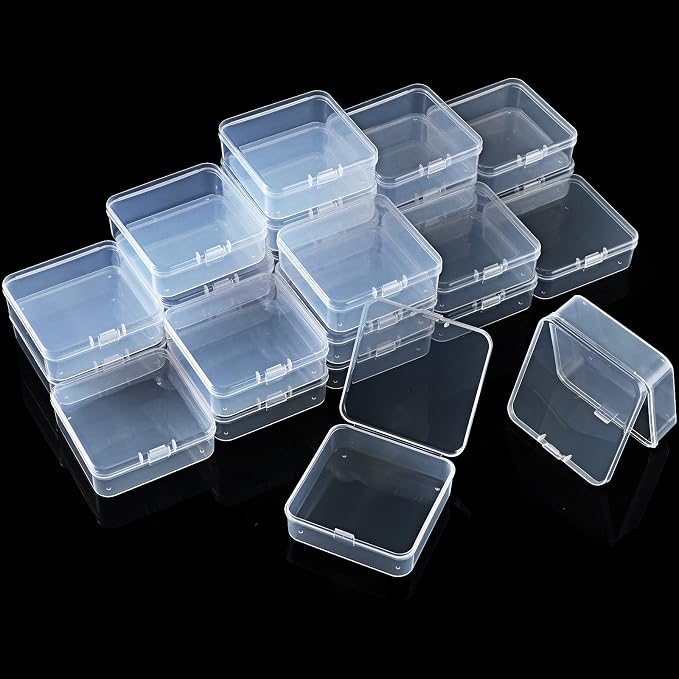 48 Packs Clear Small Plastic Containers Transparent Storage Box - Image 8