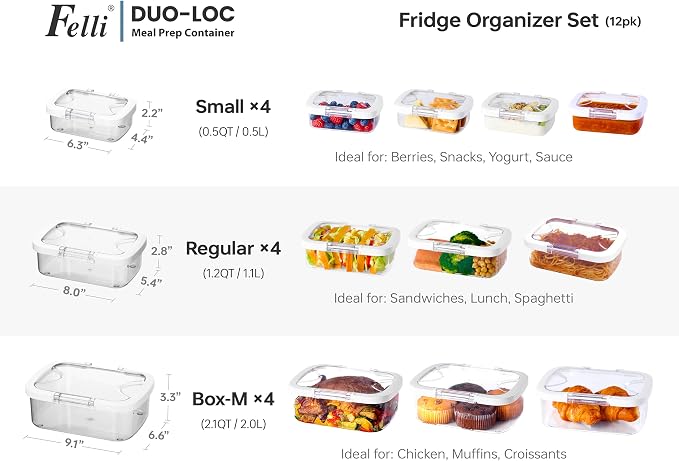 Felli Duo Loc Meal Prep Container - Image 3