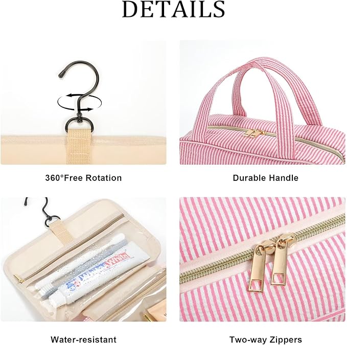 YOOLIFE Initial Toiletry Bag Travel Makeup Bag - Image 4
