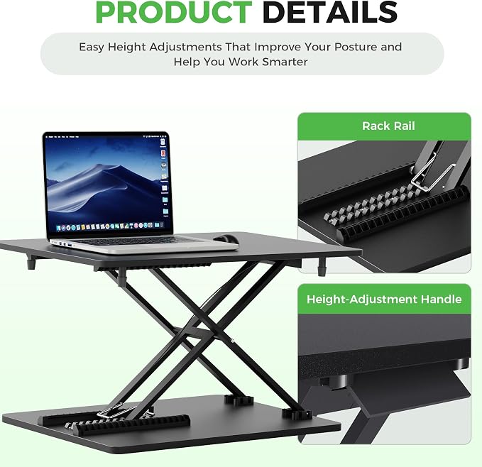 Standing Desk Converter Adjustable Height, 25.16" × 15.75" Height Adjustable - Image 5