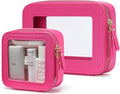Popvibe Clear Makeup Bag Travel Cosmetic Case Transparent Toiletry Bag by POPVIBE