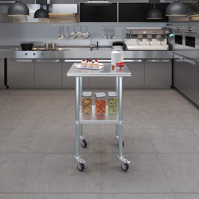 AmGood 24" Long x 24" Deep Stainless Steel Table - Image 9