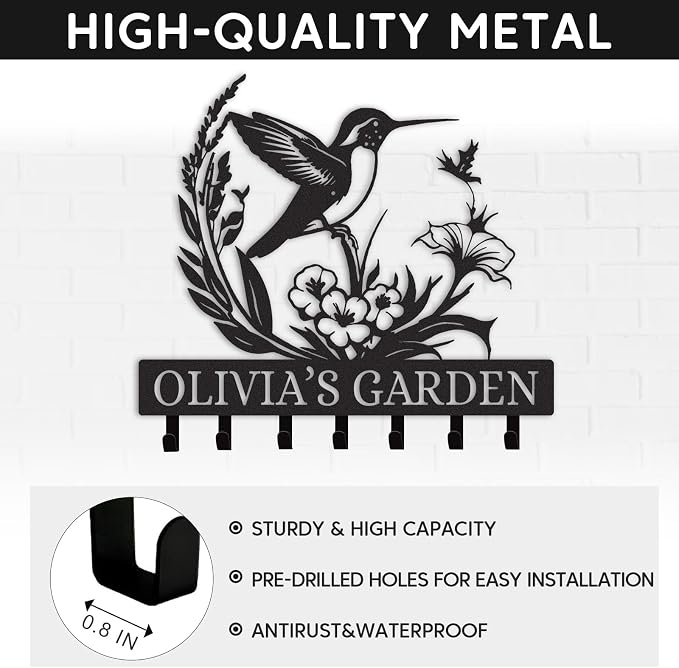 Personalized Metal Key Holder Wall Mount, Key Holder - Image 5