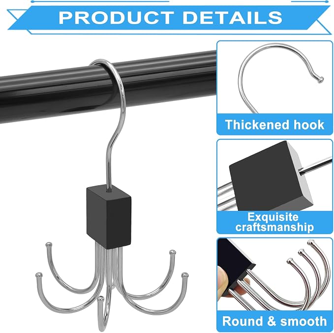 4pcs Rotatable Tank Top Hanger, Scarf Hanger - Image 3