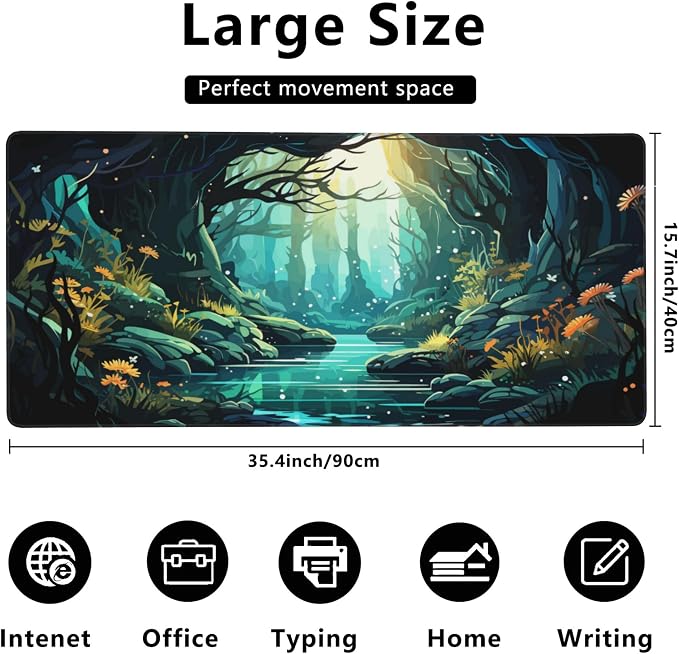 Gaming Mouse Mat Beautiful Landscape Large Mouse Pad Extended Mouse Pad Desk - Image 3