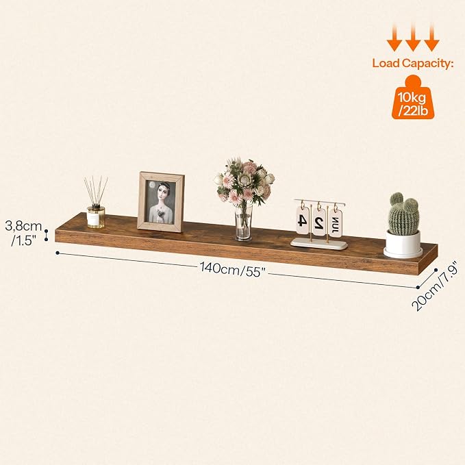 HOOBRO Floating Shelves for Wall, Wall Mounted Shelf Set of 2, for Wall in - Image 3