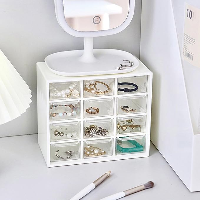 12-compartment plastic desktop drawer storage box, suitable - Image 4