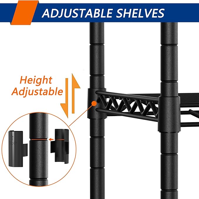 4-Shelf Adjustable Heavy Duty Storage Shelving Unit on 4 Wheel Casters - Image 5