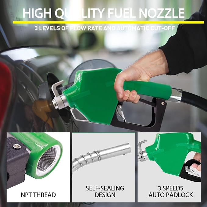 Fuel Hose Reel, 3/4"X50' Retractable Ratchet Spring Driven Diesel Hose Reel - Image 5