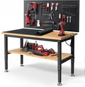 Work Table for Garage 60 Inch Workbench by ENJOYWOOD