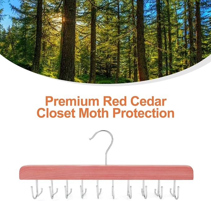 TOPIA HANGER Cedar 2 in 1 Belt Tie Hanger - Image 6