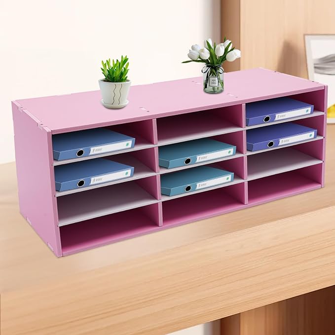 Mail Sorter Organizer, 12 Compartments Mailbox - Image 5