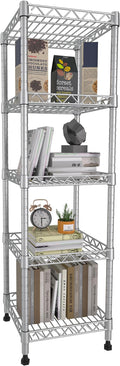 GIOTORENT 5 Tier Standing Shelving Metal Units, Adjustable Height Wire Shelf by GIOTORENT