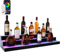 Led Lighted Liquor Bottle Display Shelf, 30 Inch 3 Tier Whiskey Rack, Support by LEEKIMID