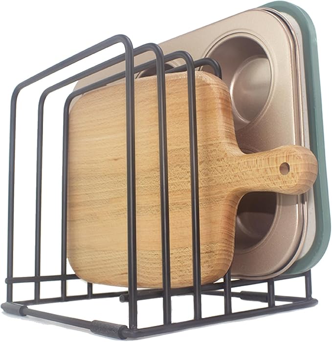 Cutting Board Organizer, Kitchen Cabinet Organizer, Divided Rack by Unknown