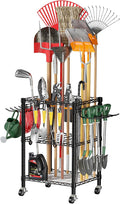 T1 Garden Tool Organizer（With Lockable Wheels）Heavy Duty Garage Tool Storage by Roxibelt