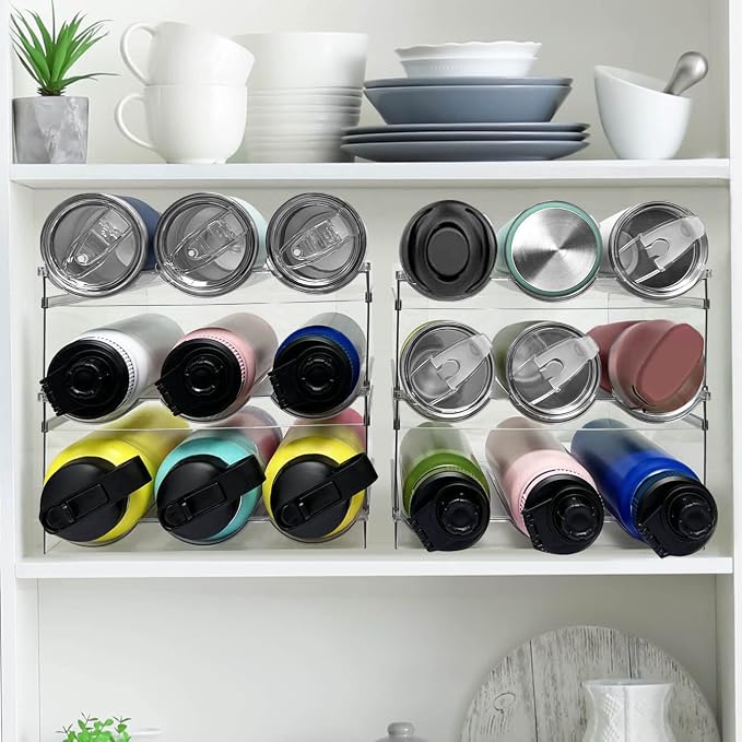 6 Pack Water Bottle Organizer, Stackable Kitchen Home Pantry Organization and - Image 7