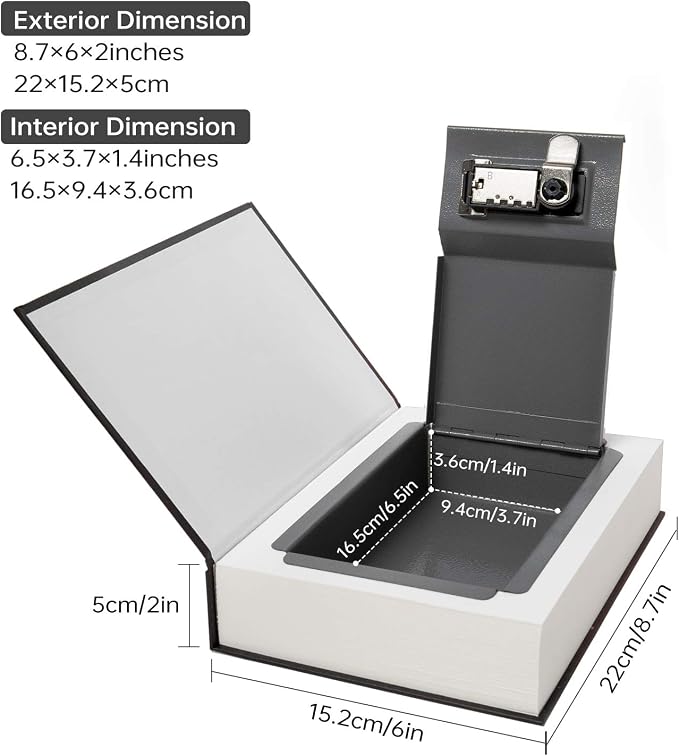 Real Paper Transfer Book Safe, Hollow - Image 2