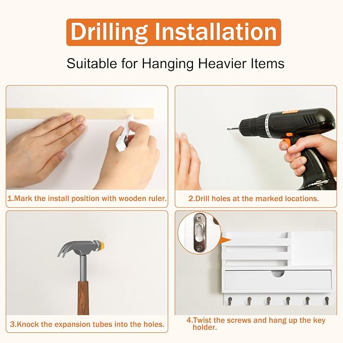 Key and Mail Holder for Wall, Mail Organizer Wall Mount - Image 9