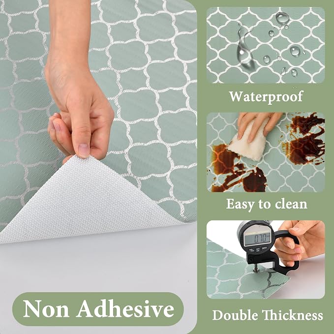 Shelf Liners for Kitchen Cabinets Non Adhesive Drawer Liner 17.5in x 20FT Light - Image 3