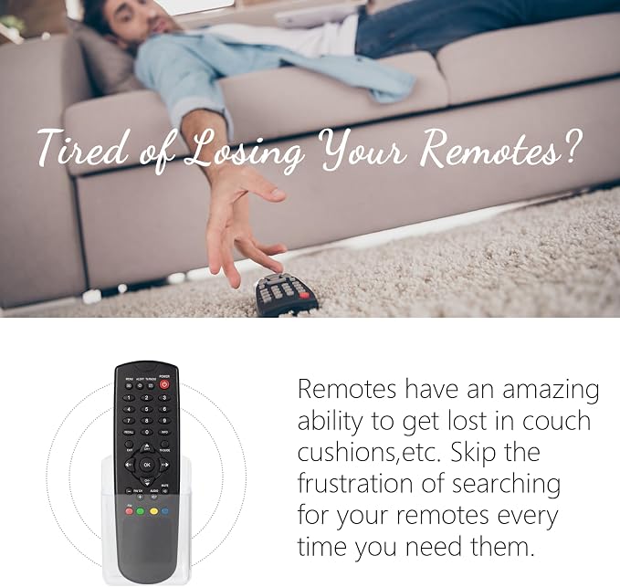 2 Pcs Remote Control Holder Wall Mount, TV Controller Holder, Self Adhesive - Image 3