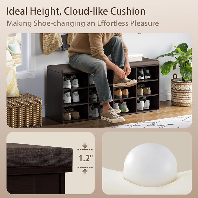 DINZI LVJ Shoe Storage Bench - Image 4