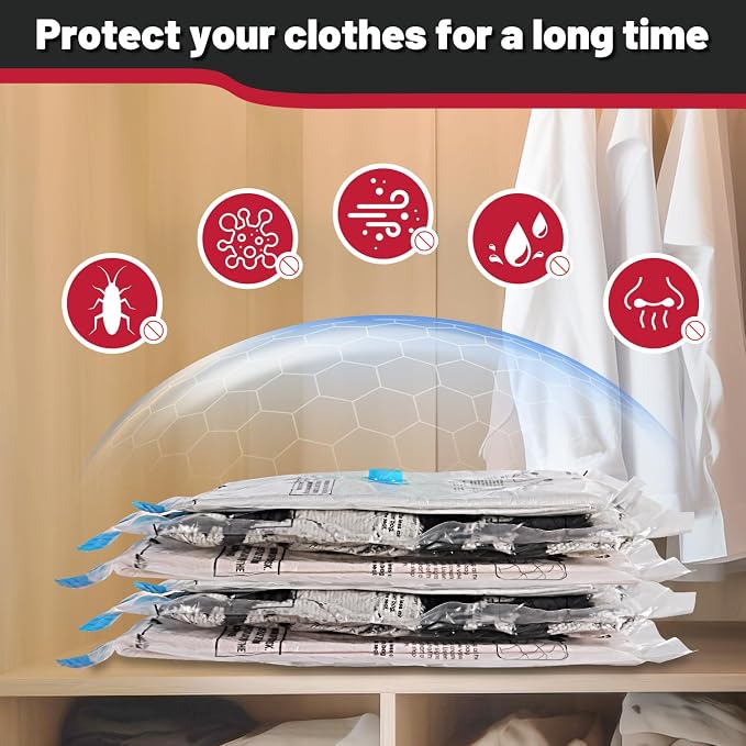 8 Pack Jumbo Vacuum Storage Bags - Image 5