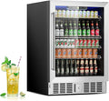 Beverage Refrigerator Cooler, 182 Can Mini Fridge Glass Door by Unknown