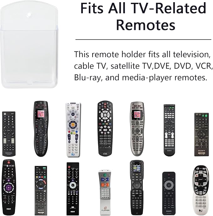2 Pcs Remote Control Holder Wall Mount, TV Controller Holder, Self Adhesive - Image 4