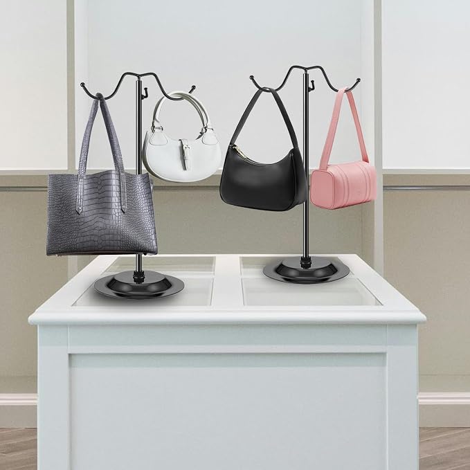 4 Pcs Purse Display Stand Adjustable Height Handbag Display Stand Metal Handbag - Image 5