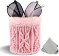 RayLove Glasses Holder for Nightstand, Boho Decor Eyeglass Case, Plush Lined by RAYLOVE