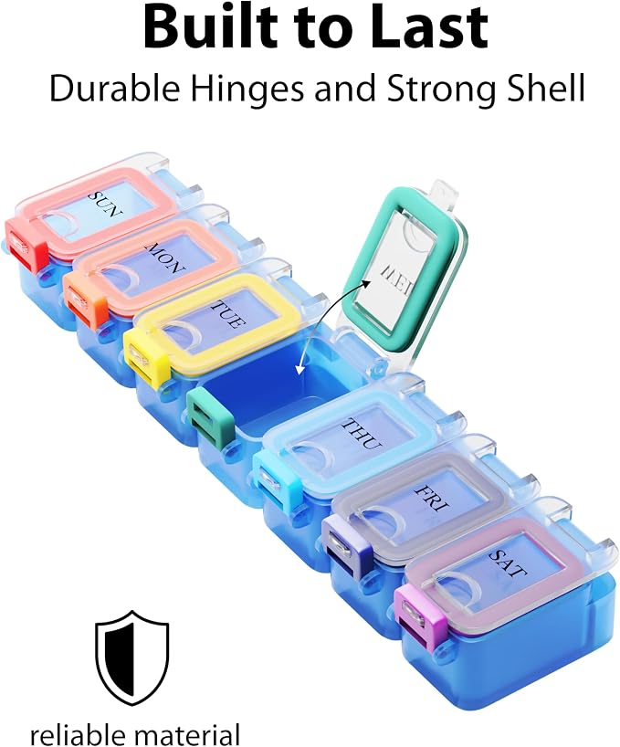 Weekly Pill Organizer 1 time a Day – Pill Box 7 Day - Image 9