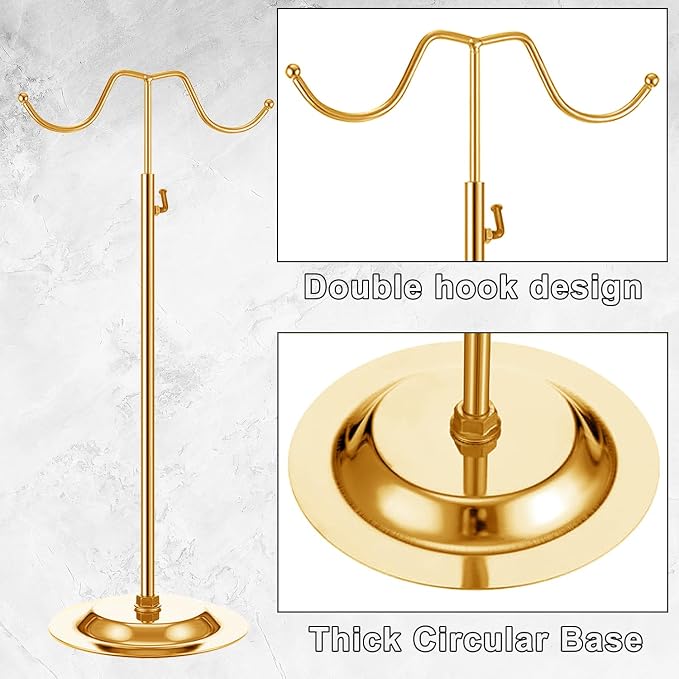 4 Pcs Purse Display Stand Adjustable Height Handbag Display Stand Metal Handbag - Image 4
