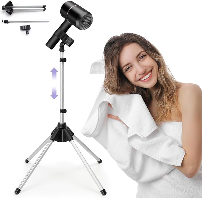 Adjustable Hair Dryer Stand, 29-59 Inch Hair Dryer Holder by BShome