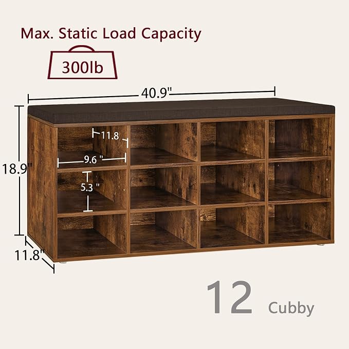 DINZI LVJ Shoe Storage Bench - Image 3