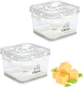 2 Pcs Cheese Container for Refrigerator, Cheese Keeper by Unknown